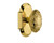 Nostalgic Warehouse - Cottage Plate Privacy Victorian Door Knob in Polished Brass - COTVIC - 714687 - 2 3/4" Backset