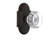 Nostalgic Warehouse - Cottage Plate Passage Waldorf Door Knob in Timeless Bronze - COTWAL - 708619 - 2 3/4" Backset