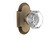 Nostalgic Warehouse - Cottage Plate Privacy Waldorf Door Knob in Antique Brass - COTWAL - 714690 - 2 3/4" Backset