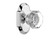 Nostalgic Warehouse - Cottage Plate Single Dummy Waldorf Door Knob in Bright Chrome - COTWAL - 713062