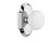 Nostalgic Warehouse - Cottage Plate Single Dummy White Porcelain Door Knob in Bright Chrome - COTWHI - 713083