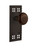 Nostalgic Warehouse - Craftsman Plate Passage Brown Porcelain Door Knob in Oil-Rubbed Bronze - CRABRN - 715268 - 2 3/8" Backset