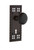 Nostalgic Warehouse - Craftsman Plate with Keyhole Single Dummy Black Porcelain Door Knob in Timeless Bronze - CRABLK - 700641