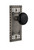 Nostalgic Warehouse - Craftsman Plate Double Dummy Black Porcelain Door Knob in Antique Pewter - CRABLK - 715519