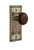 Nostalgic Warehouse - Craftsman Plate Privacy Brown Porcelain Door Knob in Antique Brass - CRABRN - 714709 - 2 3/4" Backset