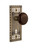 Nostalgic Warehouse - Craftsman Plate with Keyhole Double Dummy Brown Porcelain Door Knob in Antique Brass - CRABRN - 715586