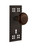 Nostalgic Warehouse - Craftsman Plate Interior Mortise Brown Porcelain Door Knob in Oil-Rubbed Bronze - CRABRN - 715780 - 2 1/4" Backset
