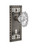 Nostalgic Warehouse - Craftsman Plate with Keyhole Privacy Chateau Door Knob in Antique Pewter - CRACHA - 714008 - 2 3/8" Backset