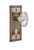 Nostalgic Warehouse - Craftsman Plate with Keyhole Privacy Chateau Door Knob in Antique Brass - CRACHA - 717985 - 2 3/4" Backset