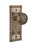 Nostalgic Warehouse - Craftsman Plate Passage Craftsman Door Knob in Antique Brass - CRACRA - 708642 - 2 3/4" Backset
