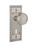 Nostalgic Warehouse - Craftsman Plate with Keyhole Passage Craftsman Door Knob in Satin Nickel - CRACRA - 710049 - 2 3/4" Backset