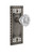 Nostalgic Warehouse - Craftsman Plate Privacy Crystal Glass Door Knob in Antique Pewter - CRACRY - 714725 - 2 3/4" Backset
