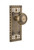 Nostalgic Warehouse - Craftsman Plate Passage Deco Door Knob in Antique Brass - CRADEC - 708652 - 2 3/4" Backset