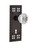 Nostalgic Warehouse - Craftsman Plate with Keyhole Single Dummy Crystal Glass Door Knob in Timeless Bronze - CRACRY - 700645
