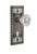 Nostalgic Warehouse - Craftsman Plate with Keyhole Single Dummy Crystal Glass Door Knob in Antique Pewter - CRACRY - 715423