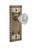 Nostalgic Warehouse - Craftsman Plate Double Dummy Crystal Glass Door Knob in Antique Brass - CRACRY - 715486
