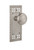 Nostalgic Warehouse - Craftsman Plate with Keyhole Privacy Deco Door Knob in Satin Nickel - CRADEC - 718003 - 2 3/4" Backset