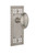 Nostalgic Warehouse - Craftsman Plate Passage Homestead Door Knob in Satin Nickel - CRAHOM - 715241 - 2 3/8" Backset