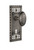 Nostalgic Warehouse - Craftsman Plate with Keyhole Privacy Homestead Door Knob in Antique Pewter - CRAHOM - 715687 - 2 3/8" Backset