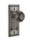 Nostalgic Warehouse - Craftsman Plate Passage Meadows Door Knob in Antique Pewter - CRAMEA - 708668 - 2 3/4" Backset