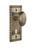 Nostalgic Warehouse - Craftsman Plate with Keyhole Double Dummy Homestead Door Knob in Antique Brass - CRAHOM - 715558
