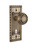 Nostalgic Warehouse - Craftsman Plate with Keyhole Passage Mission Door Knob in Antique Brass - CRAMIS - 715354 - 2 3/8" Backset