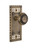 Nostalgic Warehouse - Craftsman Plate Single Dummy Meadows Door Knob in Antique Brass - CRAMEA - 715370