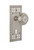 Nostalgic Warehouse - Craftsman Plate with Keyhole Single Dummy Meadows Door Knob in Satin Nickel - CRAMEA - 715437