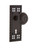 Nostalgic Warehouse - Craftsman Plate with Keyhole Double Dummy Meadows Door Knob in Timeless Bronze - CRAMEA - 700918