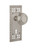 Nostalgic Warehouse - Craftsman Plate with Keyhole Privacy Mission Door Knob in Satin Nickel - CRAMIS - 718023 - 2 3/4" Backset