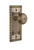 Nostalgic Warehouse - Craftsman Plate Passage New York Door Knob in Antique Brass - CRANYK - 708677 - 2 3/4" Backset