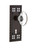 Nostalgic Warehouse - Craftsman Plate with Keyhole Privacy Oval Clear Crystal Glass Door Knob in Timeless Bronze - CRAOCC - 718034 - 2 3/4" Backset