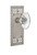 Nostalgic Warehouse - Craftsman Plate Passage Oval Fluted Crystal Glass Door Knob in Satin Nickel - CRAOFC - 715277 - 2 3/8" Backset
