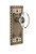 Nostalgic Warehouse - Craftsman Plate Double Dummy Oval Clear Crystal Glass Door Knob in Antique Brass - CRAOCC - 715526