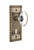 Nostalgic Warehouse - Craftsman Plate with Keyhole Double Dummy Oval Clear Crystal Glass Door Knob in Antique Brass - CRAOCC - 715590