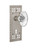 Nostalgic Warehouse - Craftsman Plate with Keyhole Passage Oval Fluted Crystal Glass Door Knob in Satin Nickel - CRAOFC - 710159 - 2 3/4" Backset