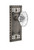 Nostalgic Warehouse - Craftsman Plate Privacy Oval Fluted Crystal Glass Door Knob in Antique Pewter - CRAOFC - 715659 - 2 3/8" Backset