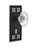 Nostalgic Warehouse - Craftsman Plate with Keyhole Privacy Oval Fluted Crystal Glass Door Knob in Oil-Rubbed Bronze - CRAOFC - 715724 - 2 3/8" Backset