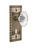 Nostalgic Warehouse - Craftsman Plate with Keyhole Double Dummy Oval Fluted Crystal Glass Door Knob in Antique Brass - CRAOFC - 715594