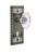 Nostalgic Warehouse - Craftsman Plate with Keyhole Double Dummy Oval Fluted Crystal Glass Door Knob in Antique Pewter - CRAOFC - 715595