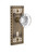 Nostalgic Warehouse - Craftsman Plate with Keyhole Passage Round Clear Crystal Glass Door Knob in Antique Brass - CRARCC - 710187 - 2 3/4" Backset