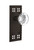 Nostalgic Warehouse - Craftsman Plate Privacy Round Clear Crystal Glass Door Knob in Oil-Rubbed Bronze - CRARCC - 714776 - 2 3/4" Backset