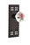 Nostalgic Warehouse - Craftsman Plate Passage White Rose Porcelain Door Knob in Timeless Bronze - CRAROS - 708706 - 2 3/4" Backset