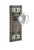 Nostalgic Warehouse - Craftsman Plate Single Dummy Round Clear Crystal Glass Door Knob in Antique Pewter - CRARCC - 715411