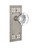 Nostalgic Warehouse - Craftsman Plate Single Dummy Round Clear Crystal Glass Door Knob in Satin Nickel - CRARCC - 715413
