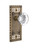 Nostalgic Warehouse - Craftsman Plate Double Dummy Round Clear Crystal Glass Door Knob in Antique Brass - CRARCC - 715538