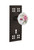 Nostalgic Warehouse - Craftsman Plate with Keyhole Privacy White Rose Porcelain Door Knob in Oil-Rubbed Bronze - CRAROS - 715728 - 2 3/8" Backset