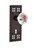 Nostalgic Warehouse - Craftsman Plate with Keyhole Privacy White Rose Porcelain Door Knob in Timeless Bronze - CRAROS - 718054 - 2 3/4" Backset