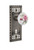 Nostalgic Warehouse - Craftsman Plate with Keyhole Single Dummy White Rose Porcelain Door Knob in Antique Pewter - CRAROS - 715471