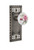 Nostalgic Warehouse - Craftsman Plate Double Dummy White Rose Porcelain Door Knob in Antique Pewter - CRAROS - 715535